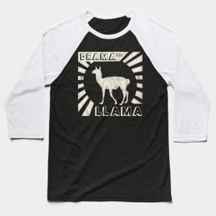 Old School 90s Artwork | Retro Dramatic Llama Silhouette Baseball T-Shirt